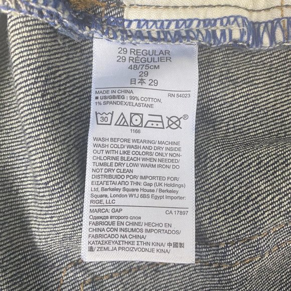 Gap Jeans Women 29 Mid Rise Real Straight Blue Stretch - Picture 12 of 13